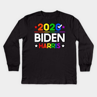 Biden Harris Joe Biden Kamala Harris American Elections LGBT T-Shirt Kids Long Sleeve T-Shirt